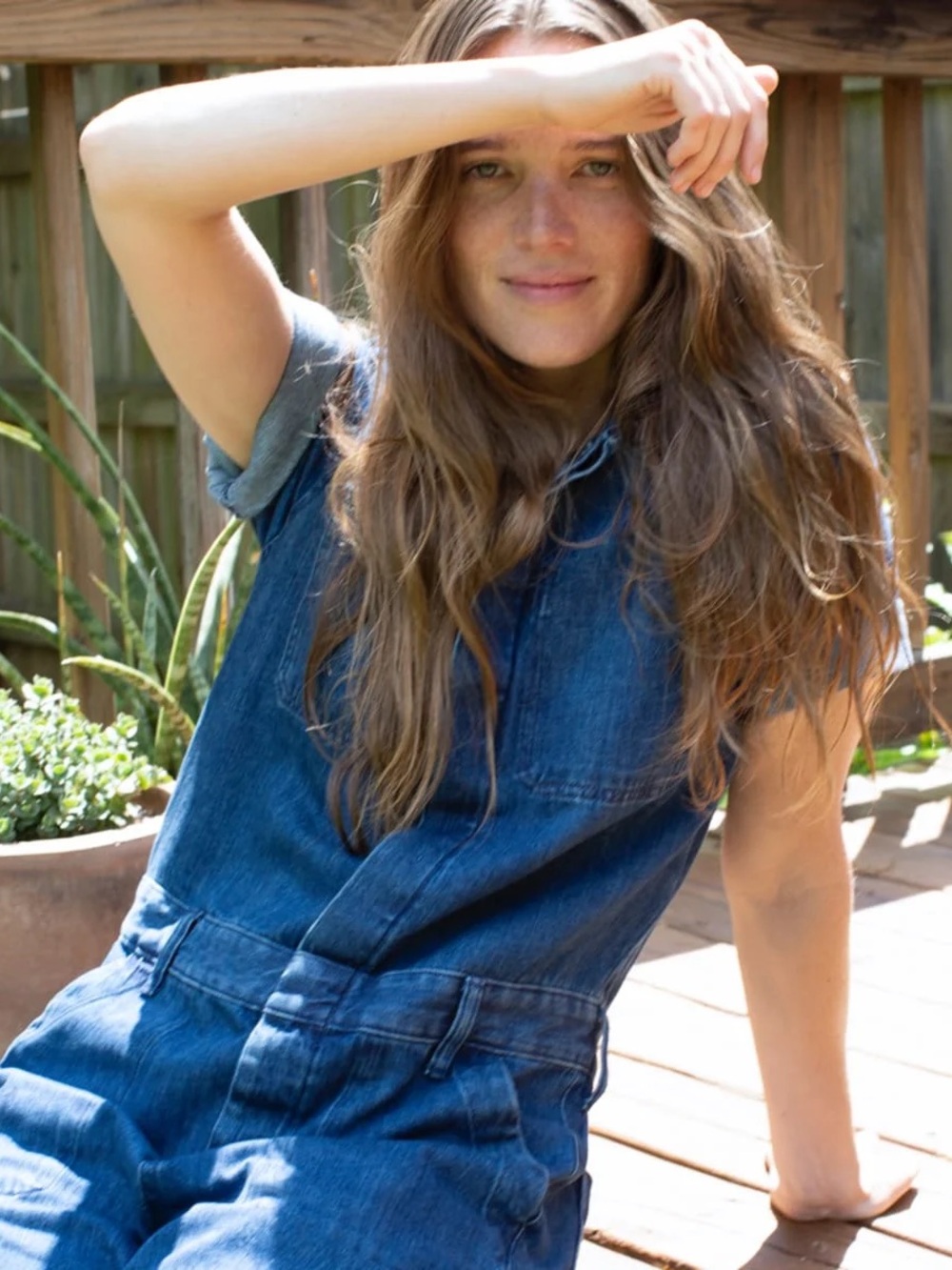 Everlane The Supersoft Jean Coverall Denim Jumpsuit Work Blue Women's Size 4